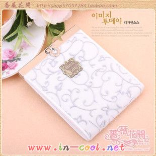 图腾牵牛花系列 女士钱包 短款白色